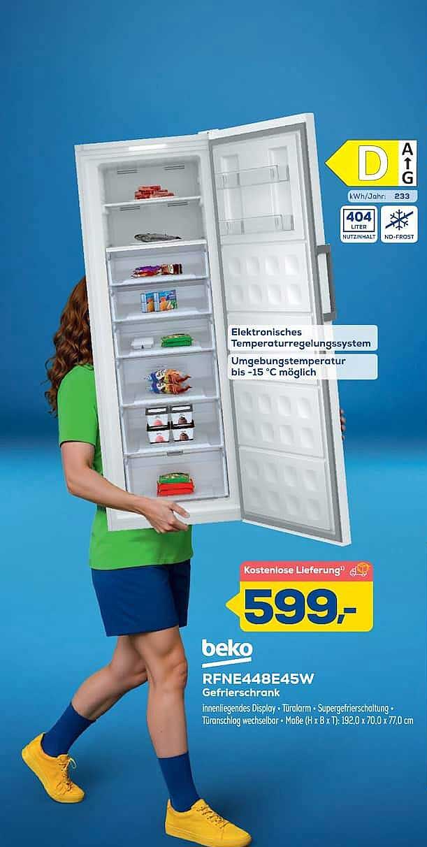 beko RFNE448E45W Gefrierschrank