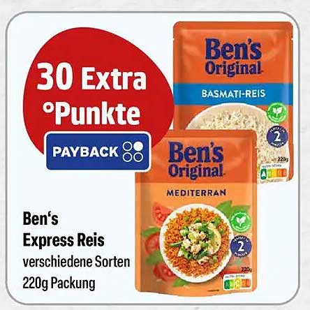Ben's Express Reis verschiedene Sorten 220g Packung
