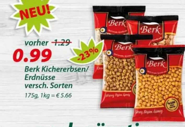 Berk Kichererbsen/Erdnüsse versch. Sorten