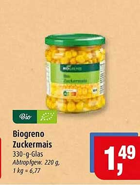 Biogreno Zuckermmais