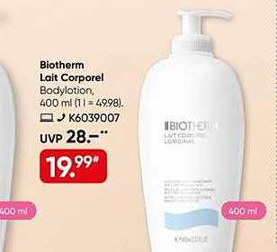 Biotherm Lait Corporel Bodylotion, 400 ml (T1 = 4,99)
