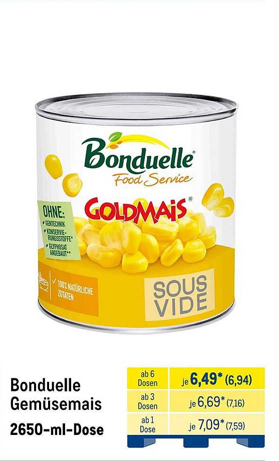 Bonduelle Gemüsemmais 2650-ml-Dose