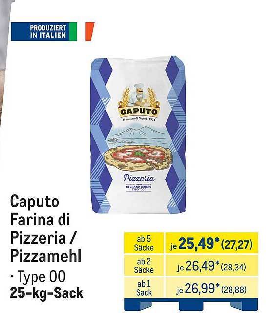 Caputo Farina di Pizzeria / Pizzamehl • Type 00 25-kg-Sack