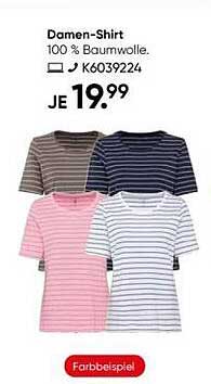 Damen-Shirt 100 % Baumwolle. K6039224
