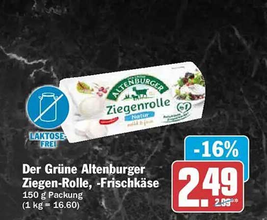 Der Grüne Altenburger Ziegen-Rolle, -Frischkäse