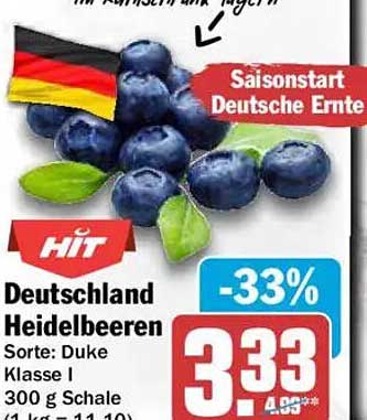 Deutschland Heidelbeeren