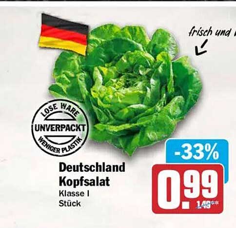Deutschland Kopfsalat Klasse I Stück