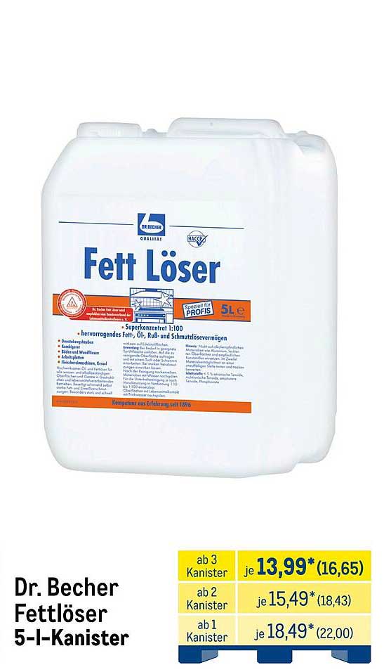 Dr. Becher Fettlöser 5-l-Kanister