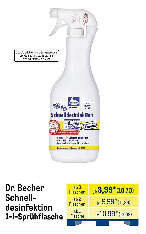 Dr. Becher Schnell-Desinfektion 1-I-Sprühflasche
