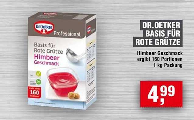 DR. OETKER BASIS FÜR ROTE GRÜTZE Himbeer Geschmack