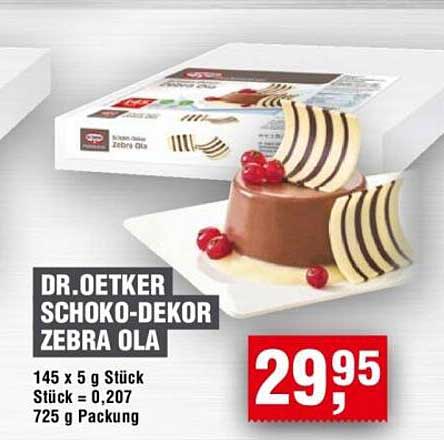 DR. OETKER SCHOKO-DEKOR ZEBRA OLA