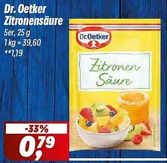 Dr. Oetker Zitronensäure
