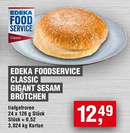 EDEKA FOODSERVICE CLASSIC GIGANT SESAM BRÖTCHEN