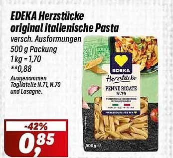 EDEKA Herzstücke original italienische Pasta versch. Ausformungen 500 g Packung