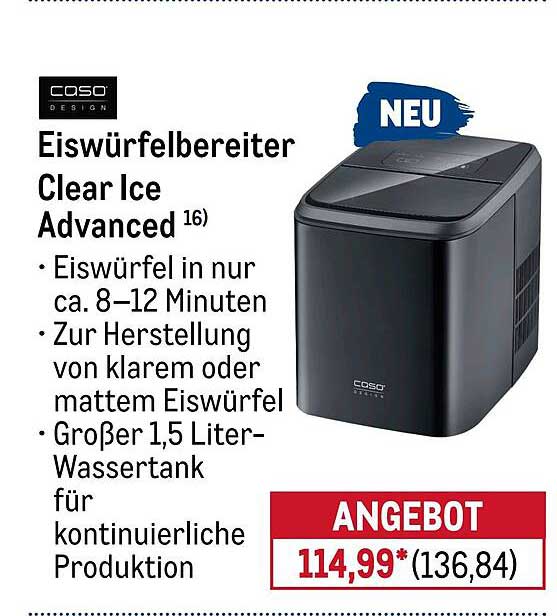 Eiswürfelbereiter Clear Ice Advanced