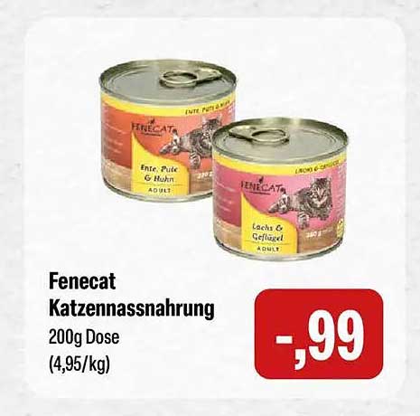 Fenefcat Katzennassnahrung 200g Dose (4,95/kg)