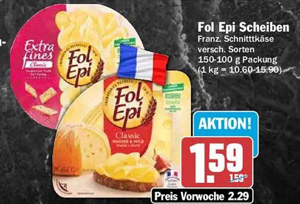 Fol Epi Scheiben Franz. Schnittkäse versch. Sorten 150-100 g Packung