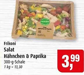 Frikoni Salat Hähnchen & Paprika 300-g-Schale 1 kg = 13,30