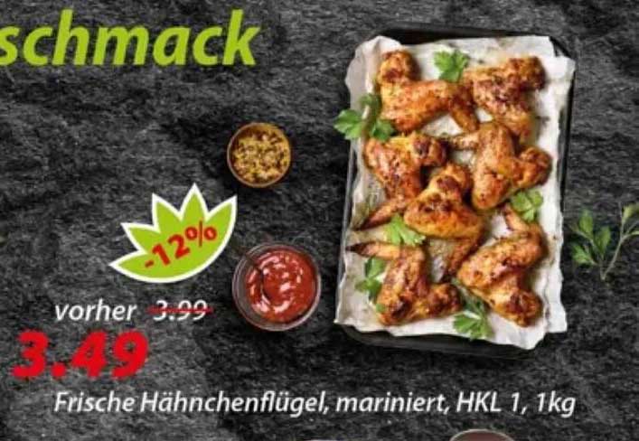 Frische Hähnchenflügel, mariniert, HKL 1, 1kg
