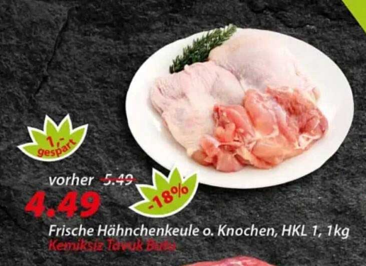 Frische Hähnchenkeule o. Knochen, HKL 1, 1kg