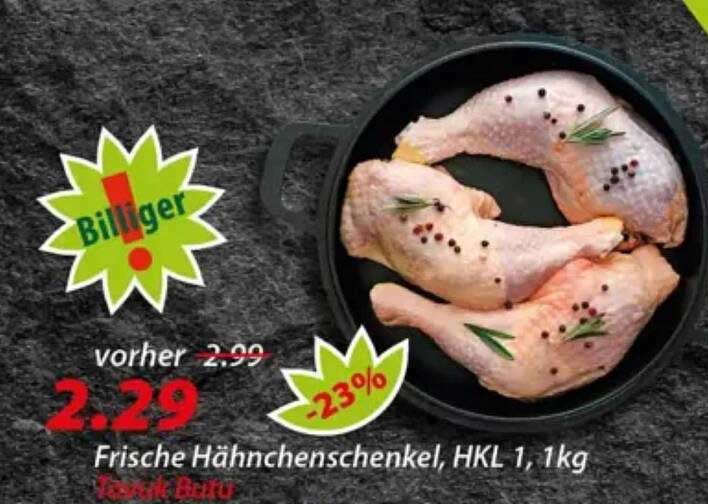 Frische Hähnchenschenkel, HKL 1, 1kg