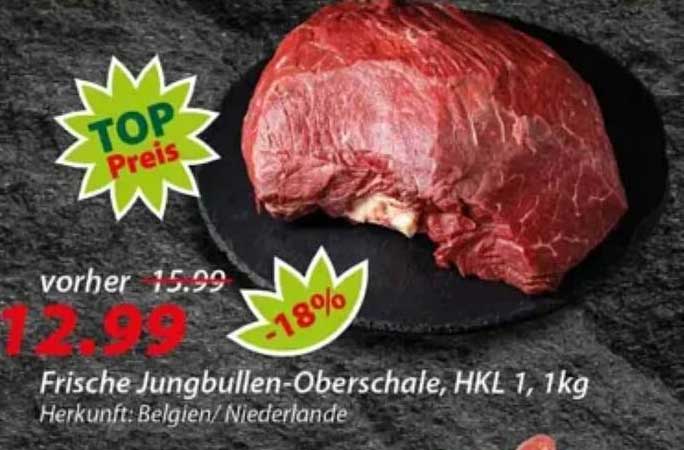 Frische Jungbullen-Oberschale, HKL 1, 1kg