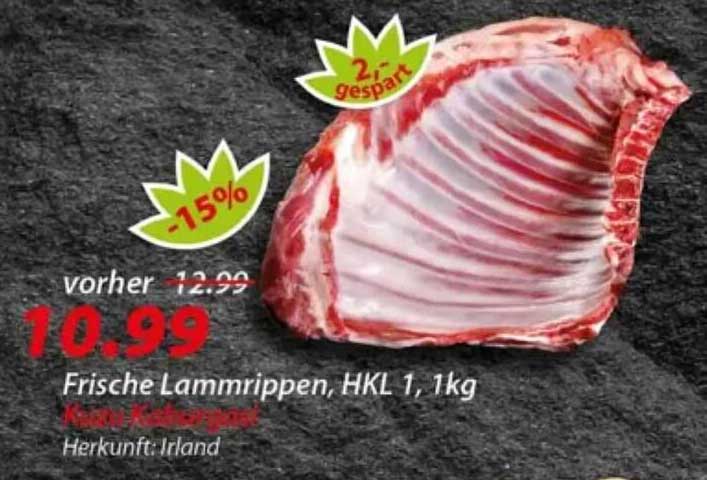 Frische Lammrippen, HKL 1, 1kg