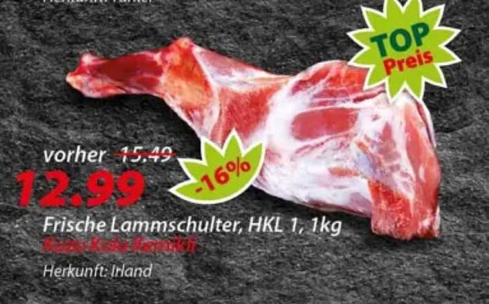 Frische Lammschulter, HKL 1, 1kg