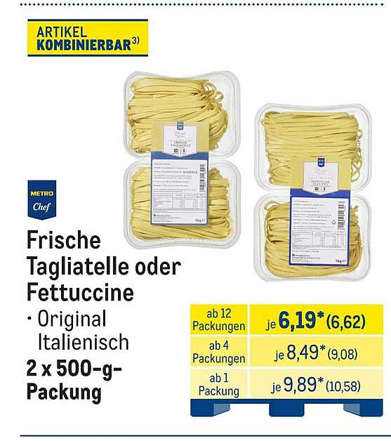 Frische Tagliatelle oder Fettuccine