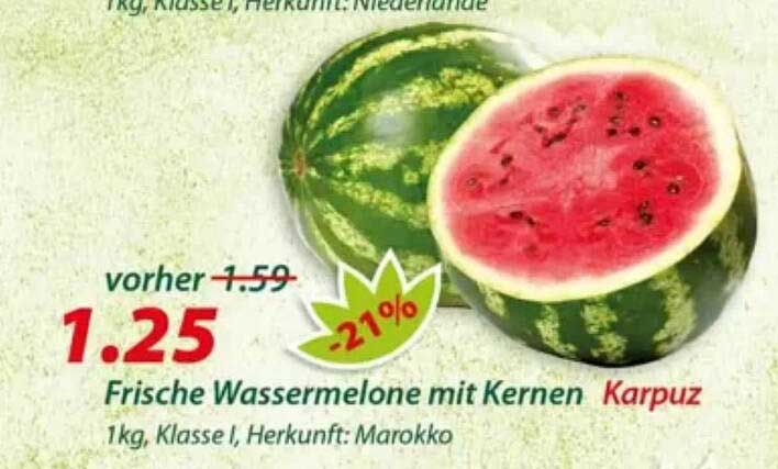 Frische Wassermelone mit Kernen
