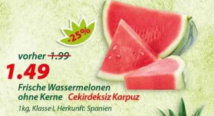 Frische Wassermelonen ohne Kerne