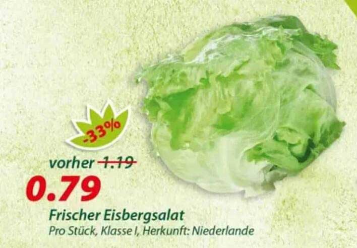 Frischer Eisbergsalat