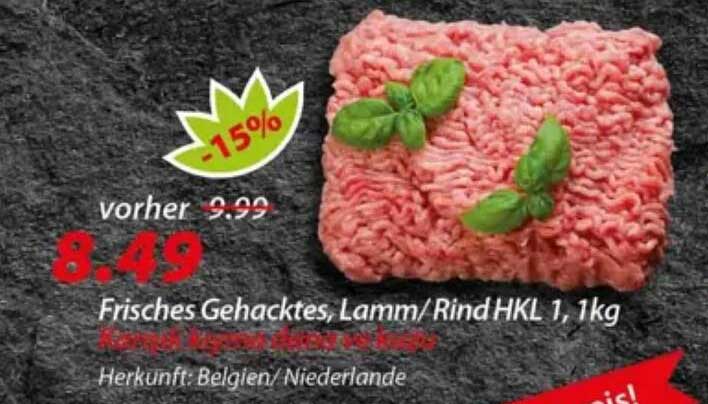 Frisches Gehacktes, Lamm/Rind HKL 1, 1kg