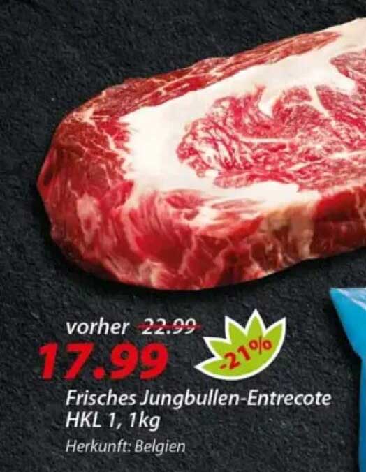 Frisches Jungbullen-Entrecote HKL 1, 1 kg