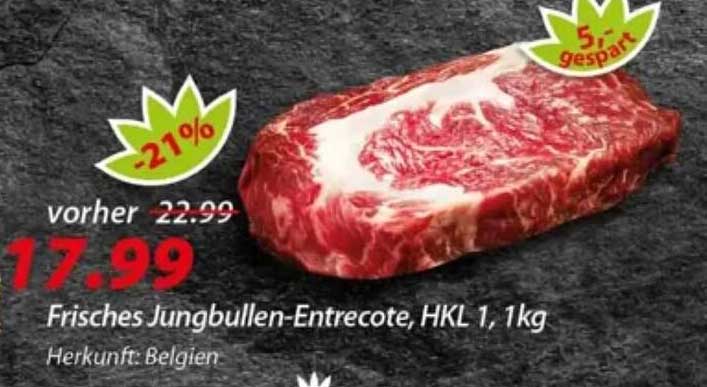 Frisches Jungbullen-Entrecote, HKL 1,1kg