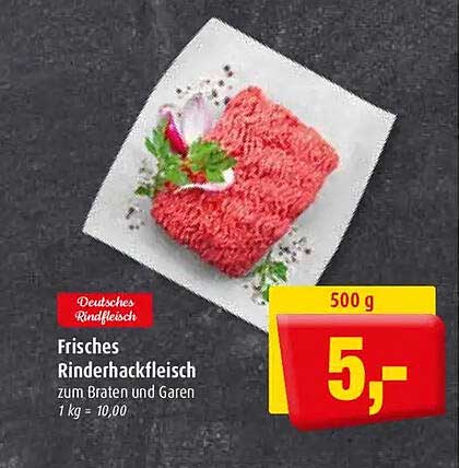 Frisches Rinderhackfleisch zum Braten und Garen