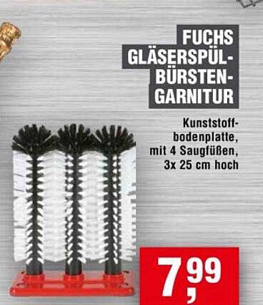 FUCHS GLÄSERSPÜL-BÜRSTEN-GARNITUR