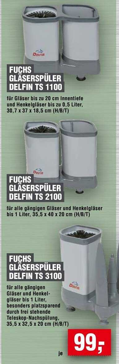 FUCHS GLÄSERSPÜLER DELFIN TS 3100
