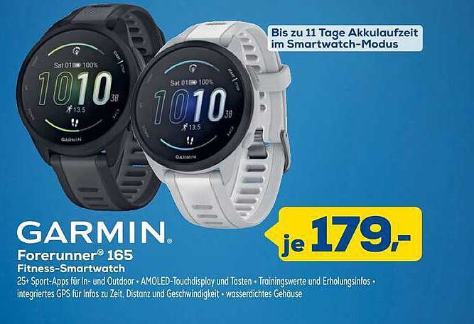 GARMIN Forerunner® 165 Fitness-Smartwatch
