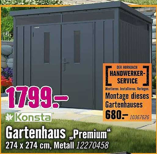 Gartenhaus „Premium“ 274 x 274 cm, Metall 12270458