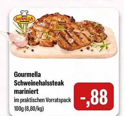 Gourmella Schweinehalssteak mariniert
