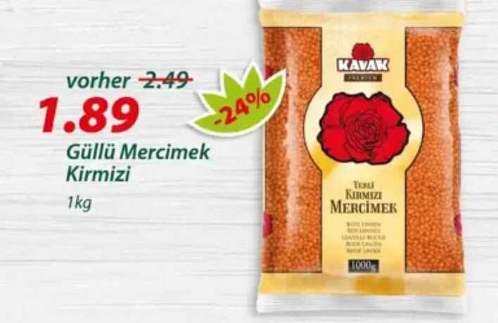 Güllü Mercimek Kirmizi 1kg