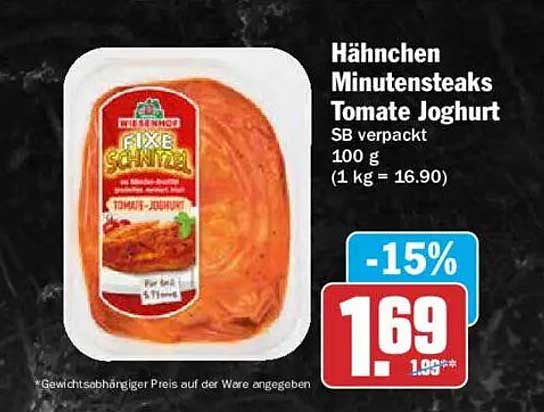 Hähnchen Minutesteaks Tomate Joghurt