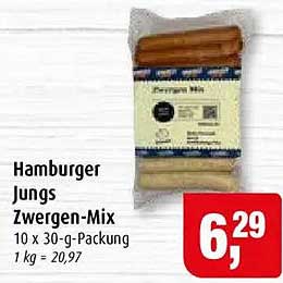 Hamburger Jungs Zwergen-Mix 10 x 30-g-Packung 1 kg = 20,97