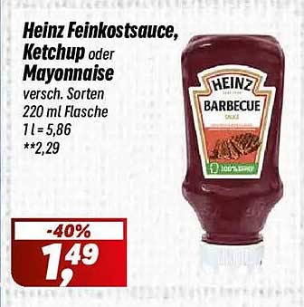 Heinz Feinkostsauce, Ketchup oder Mayonnaise