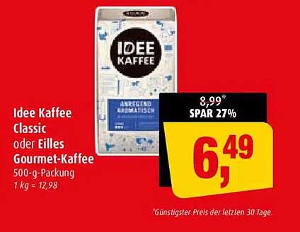 Idee Kaffee Classic oder Eilles Gourmet-Kaffee 500-g-Packung