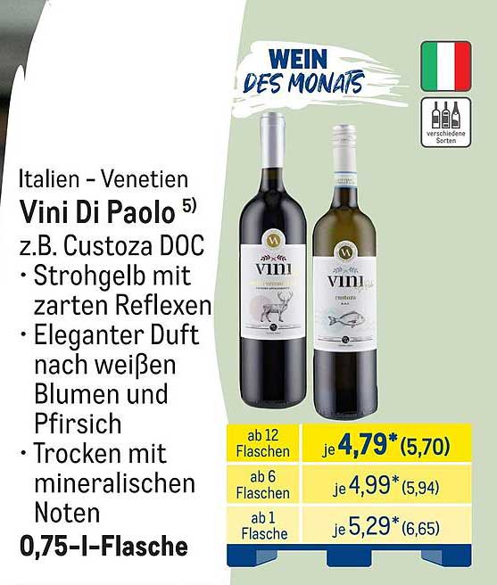 Italien – Venetien Vini Di Paolo 5) z.B. Custoza DOC