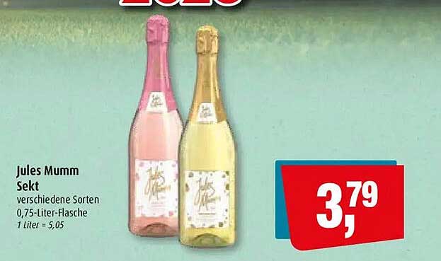 Jules Mumm Sekt verschiedene Sorten 0,75-Liter-Flasche