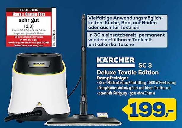 KÄRCHER SC 3 Deluxe Textile Edition Dampfreiniger