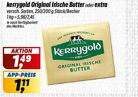 kerrygold Original Irische Butter oder extra versch. Sorten, 250/200 g Stück/Becher